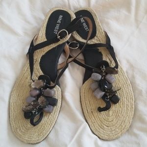 Nine West Black Suede Sandals